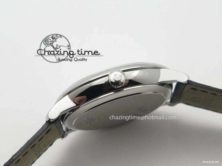 0113 De Ville MK 1:1 Best Edition SS Black Dial On Black Leather Strap A HighQuality 8261